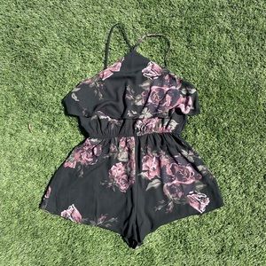 TOBI rose halter romper